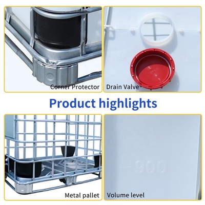 ISO9001 баки для хранения HDPE квадрата IBC химические 1.2*1*1.5m
