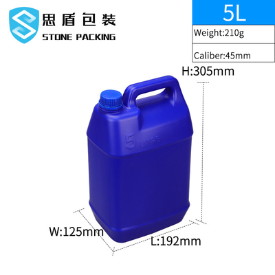 Бутылка 5l HDPE калибра 45mm пластиковая