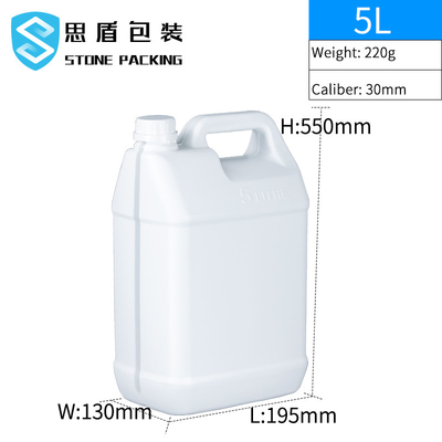 Барабанчик 220g бутылки 5L HDPE калибра 30mm пластиковый пластиковый