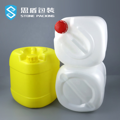 Химическое жидкостное UFU контейнера HDPE 5 галлонов желтый цвет пластикового белый