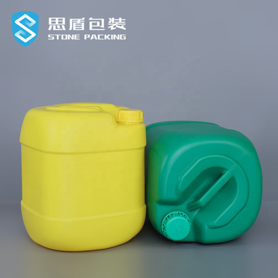 Химическое жидкостное UFU контейнера HDPE 5 галлонов желтый цвет пластикового белый