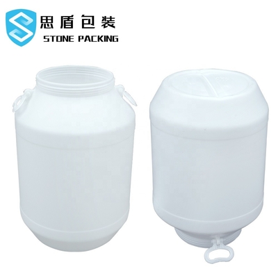 Белый бочонок 60l HDPE 100% химический пластиковый с крышкой