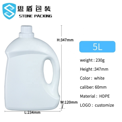 тензид прачечной HDPE завинчивой пробки 60mm пустой разливает 2kg по бутылкам 5kg