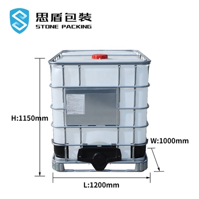Танк металла HDPE химический квадратный 1000 Ltr веса тары 56kg